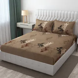 TINDLER KNOTS 200 TC Microfiber King Fitted Bedsheet