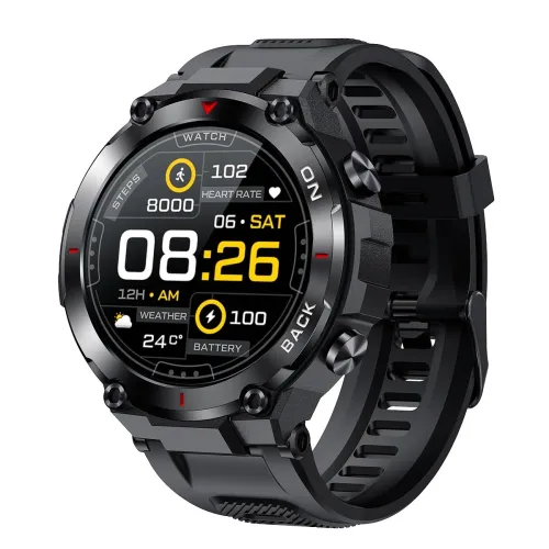 Image of Tiqo® Series-A Pro AGPS Smartwatch with Strava, HR, SPO2, Exercise and Sleep Tracking, 14 Day Battery