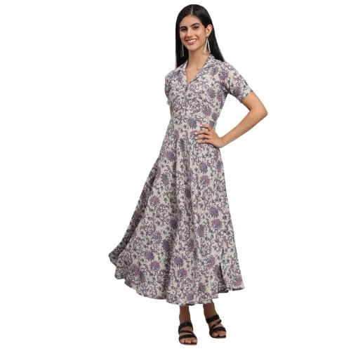 Image of Tissu Women's Floral Printed Fit & Flare Dress