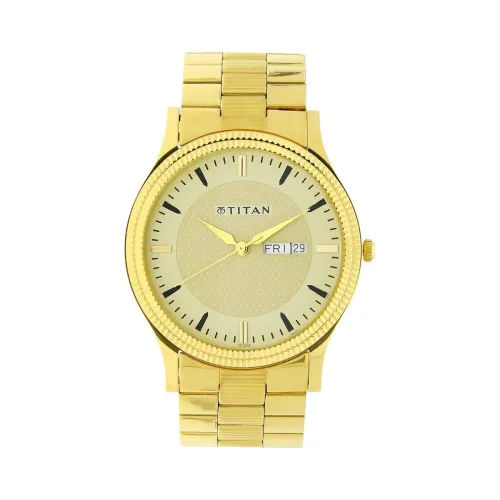 Image of Titan Analog Gold Dial Men's Watch-NM1650YM04 / NL1650YM04/NP1650YM04