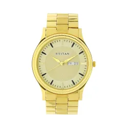 Titan Analog Gold Dial Mens Watch-NM1650YM04 / NL1650YM04/NP1650YM04