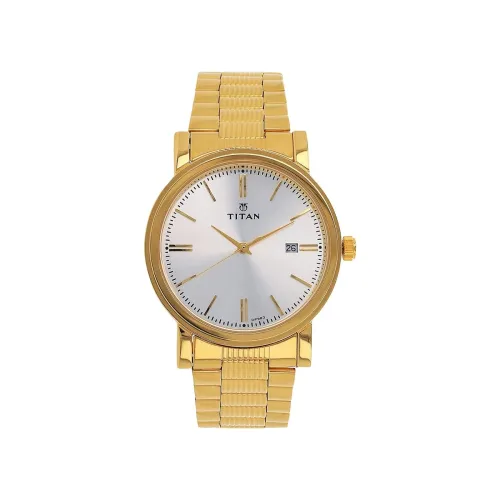 Image of Titan Analog OffWhite Dial Men's Watch NM1712YM02 / NL1712YM02`