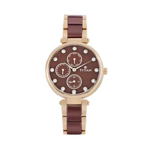 Image of Titan Analog Red Dial Women's Watch-95062WD01