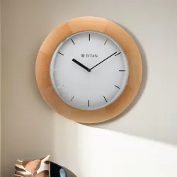 Titan Analog Wall Clock Standard Brown