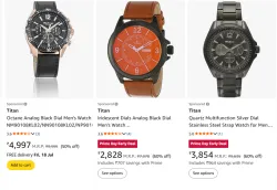 Titan Analog Watch Minimum 50% Discount