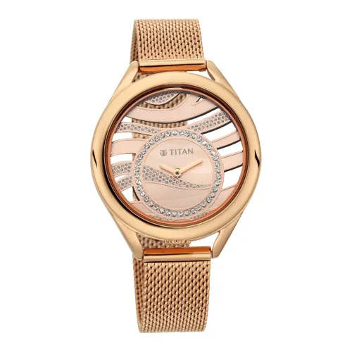Image of Titan Animalia Quartz Analog Stainless Steel Strap Watch for Women-NS95130WM01