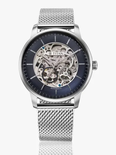 Image of   Titan Automatic Dark Blue Dial Strap Analog Watch For Men
