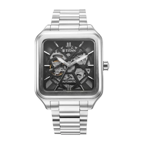 Image of Titan Automatics Anthracite Dial Stainless Steel Strap for Men