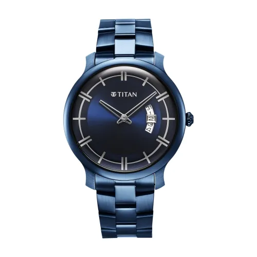 Image of Titan Blue Dial Analog Watch for Men-90170QM01