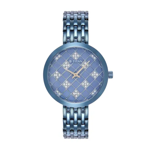 Image of Titan Blue Dial Stainless Steel Women's Watch
