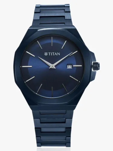 Image of Titan ClaSSic Slim With Blue SS Strap Analog Watch