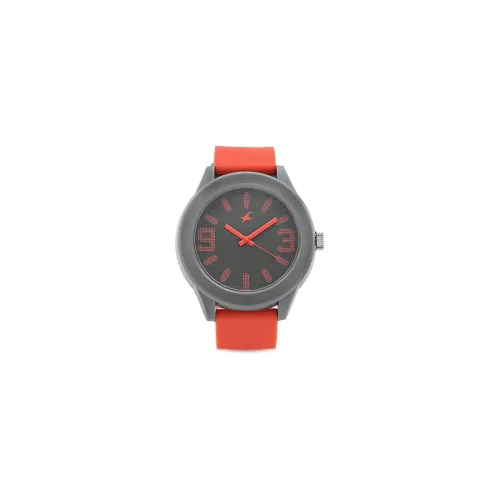 Image of Titan Fastrack Analog Men's Watch - 38003PP08J, Plastic, Red Strap