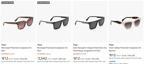 Image of Titan Glasses up to 75% Discount 