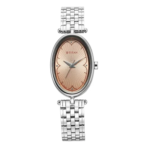 Image of Titan Karishma Workwear Cream Dial Stainless Steel Watch for Women