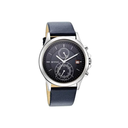 Image of Titan Men Metal Analogue Blue Dial Watch