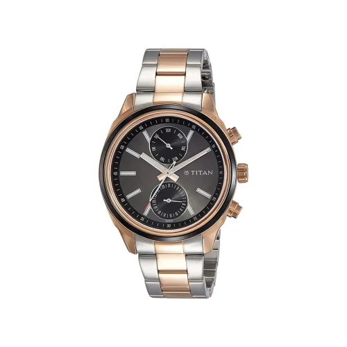 Image of Titan Men's Metropolitan Luxe: Multifunction BlackWatch
