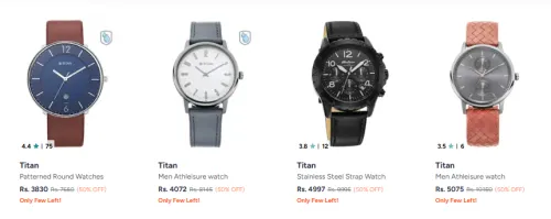 Image of Titan Men's Watches at 50% Discount