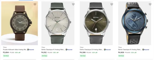 Image of Titan Men's Wrist Watches upto 55% Discount