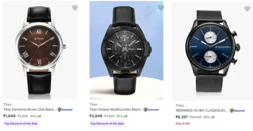 Image of Titan Men's Wrist Watches upto 61% Discount
