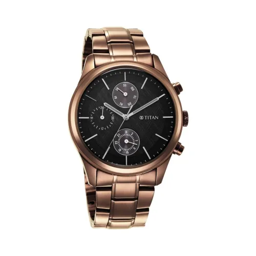 Image of Titan Neo Splash Quartz Multifunction Stainless Steel Strap Watch for Men 