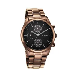 Titan Neo Splash Quartz Multifunction Stainless Steel Strap Watch for Men 