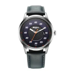 Titan Octane Quartz Analog with Date Black Dial Dark Blue Leather Strap Watch for Men - NT1806SL14