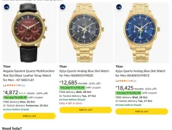 Titan Palette of Colours Quartz Orange Dial Watch for Men at up to 53% Discount