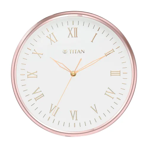 Image of Titan Plastic Rose Gold Analog Wall Clock 