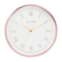 Titan Plastic Rose Gold Analog Wall Clock