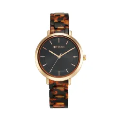 Titan Purple Acetate Quartz Analog Watch 