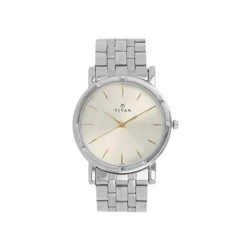 Image of Titan Quartz Analog Silver Dial Stainless Steel Strap Watch for Men