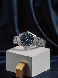 Titan Quartz Analog With Blue Dial Watch For Men - Nt1585sm05