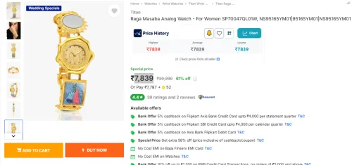Image of Titan  Raga Masaba Analog Watch For Women