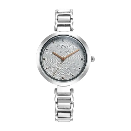 Image of Titan Raga Memoirs Quartz Analog Silver Dial with Silver Color Metal Strap Watch for Women