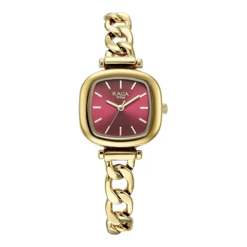 Image of Titan Raga Showstopper 2.0 Quartz Red Dial Watch for Women