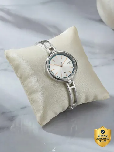 Image of Titan Raga Viva 6 Phase 1 Titan Raga Viva With Date Silver Dial Silver