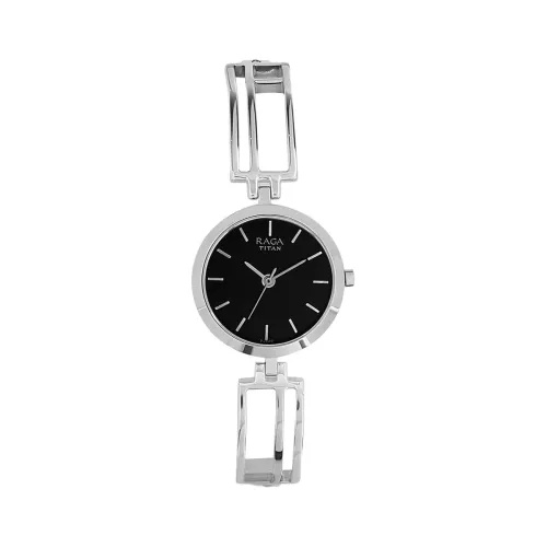Image of Titan Raga Viva Black Dial Analog Metal Strap Watch for Women