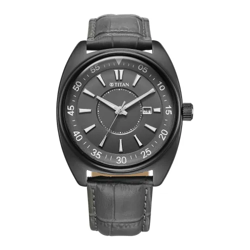 Image of Titan Tonneau Analog Watch for Men with Date (90211QL02)