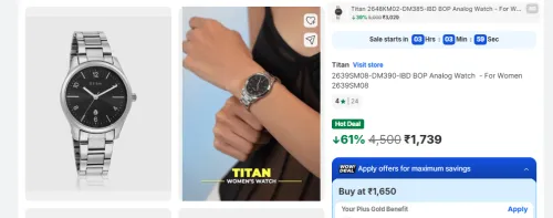 Image of Titan Watch For Women -DM390-IBD BOP