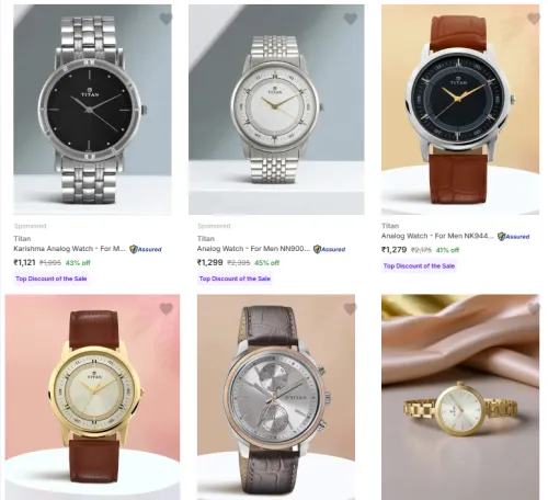 Image of Titan Watch Minimum 40% Discount