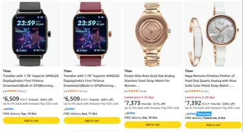 Image of Titan watches upto 66% discount 