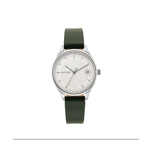 Image of Titan Women Leather Analog White Dial Watch