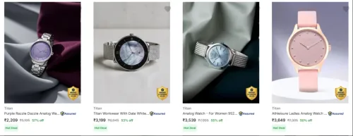 Image of Titan Women's Wrist Watches at minimum 50% Discount