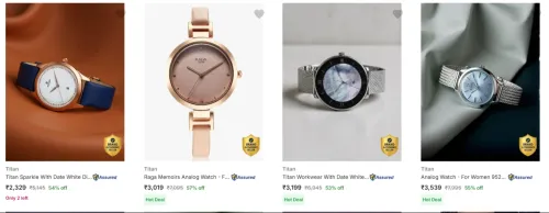 Image of Titan Women's Wrist Watches at minimum 50% Discount