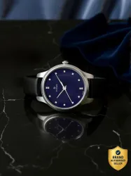 Titan Workwear Minimalist Blue Dial Black LeatherStrap Analog Watch
