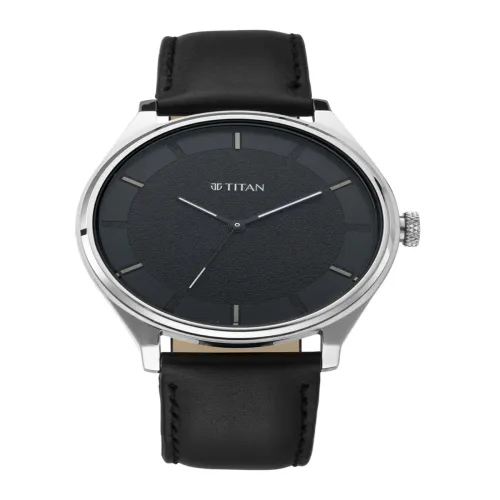 Image of Titan Workwear Quartz Analog With Black Dial Watch For Men - Nt1802sl11
