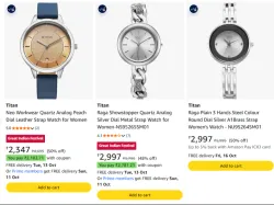 Titan Wrist Watches at minimum 46% Discount