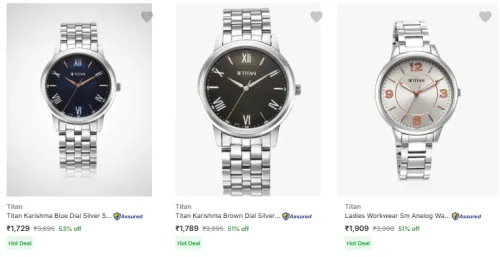 Image of Titan Wrist Watches at Minimum 50% Discount