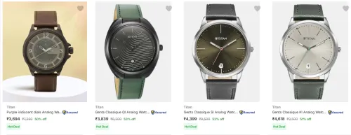 Image of Titan Wrist Watches starting @ ₹3694