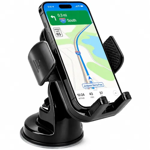 Image of Tizum Car Mobile Holder for Dashboard & Windshield, Fits 4 to 7 Inch Phones, Strong Vacuum Suction Cup Mount, 360 Degree